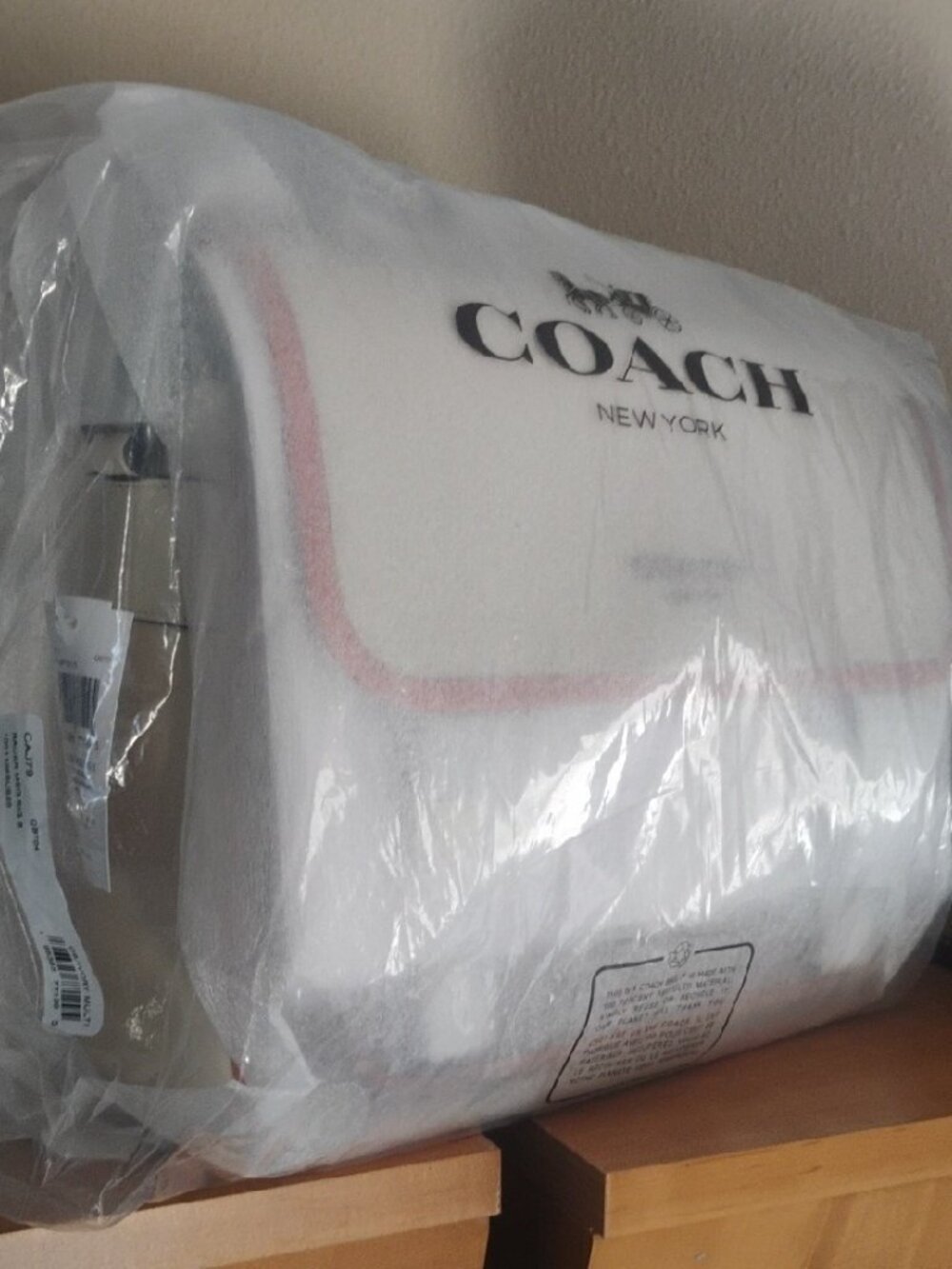 Coach Racer Bag – Ivory/Multi – NWT – Original Coach Wrap Intact - Picture 2 of 12
